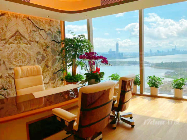 深圳湾1号，高层新中式风格接待办公，东南看海景！