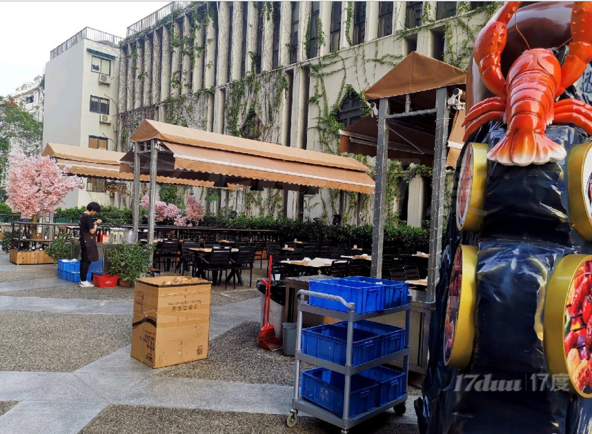 (出租) 福田美食广场(超大外摆)餐饮铺业主直租