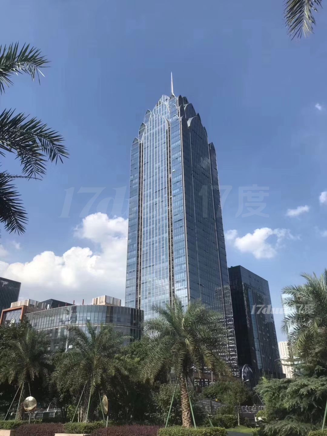 宁波商会国贸中心，高楼层，俯瞰鄞州公园