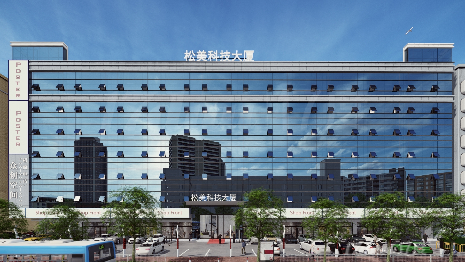 宝安松岗办公室直租，50-140平自由组合，精装修近地铁口
