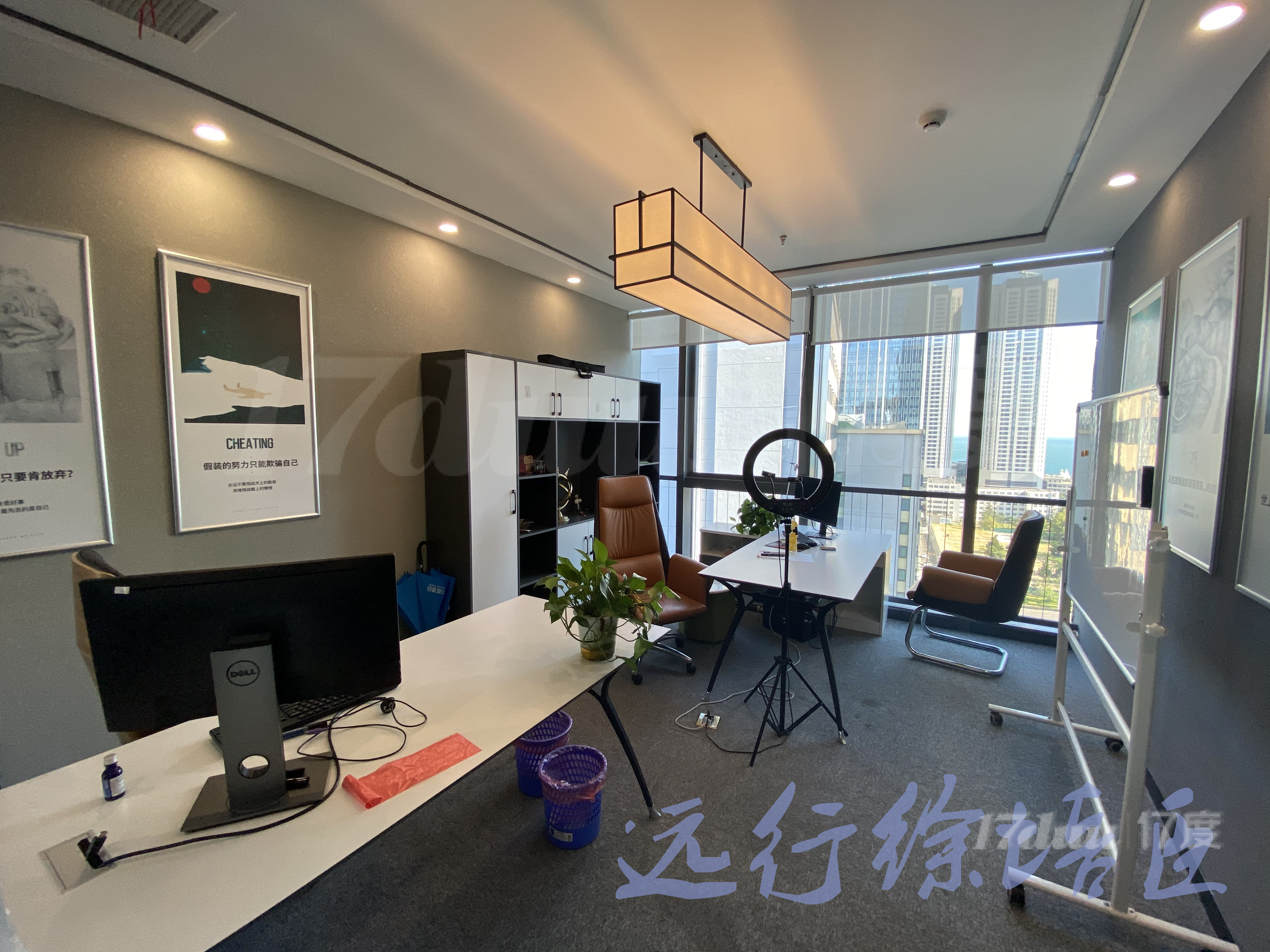 青岛华润精装修出租办公室634平!东南角看海！近海天中心海航
