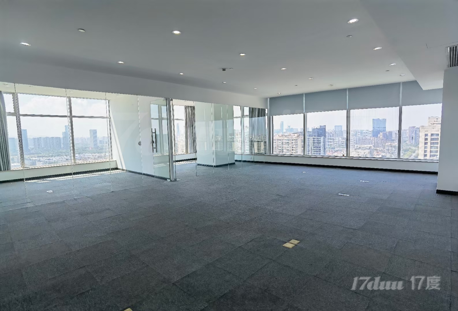 建设三路地铁口，高端写字楼出租，全落地窗