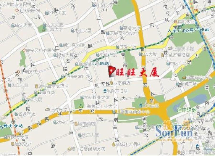 南京西路地铁站，旺旺大厦200平精装修带家具，拎包入住