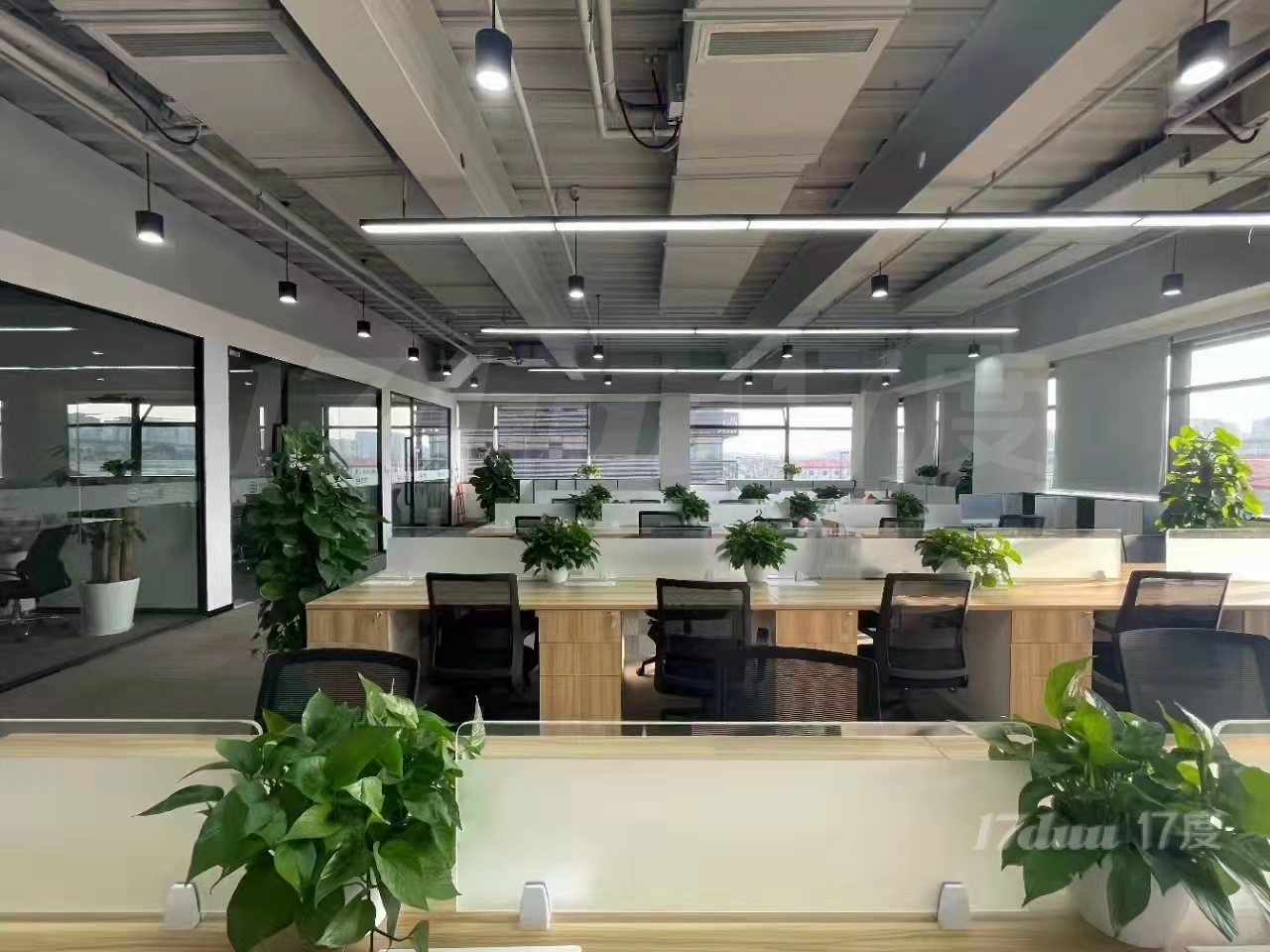 虹桥开发区，嘉麒大厦 精装800平办公室出租，户型方正