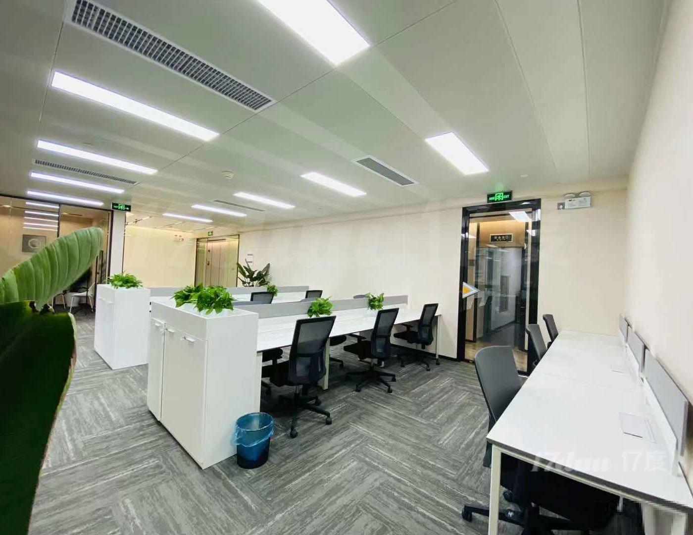 办公室出租马戏城地铁站，大宁中心广场三期200平精装修带家具