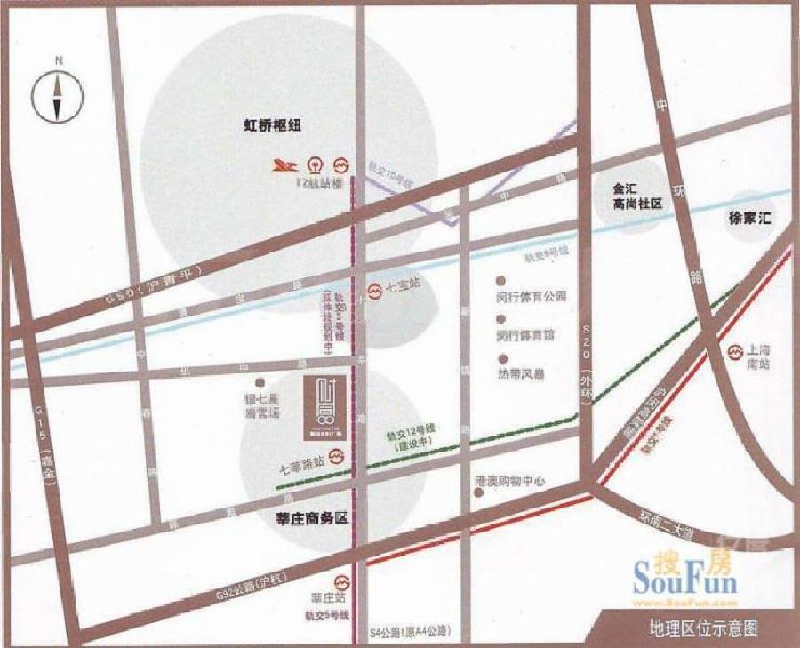 七莘路财富108广场|52㎡精装出租带隔断，近维璟印象城