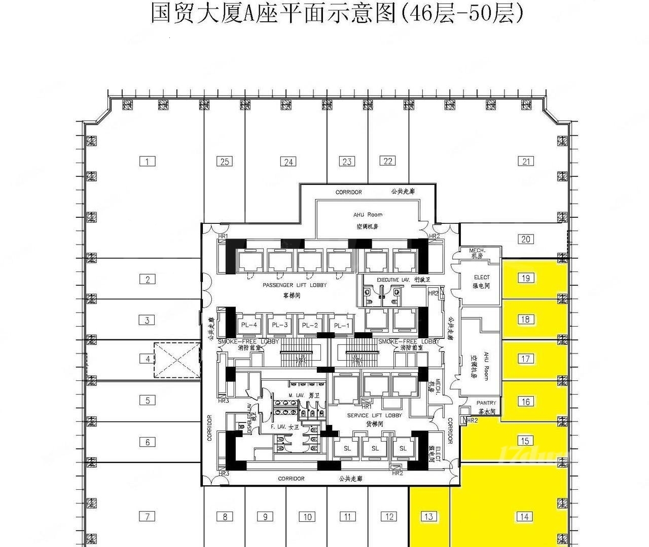 朝阳CBD国贸三期 霸道视野632平看央视中国尊 东南向