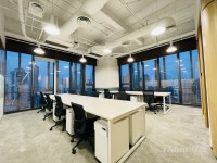 金沙江路环球港精装联合办公，工位出租，落地窗